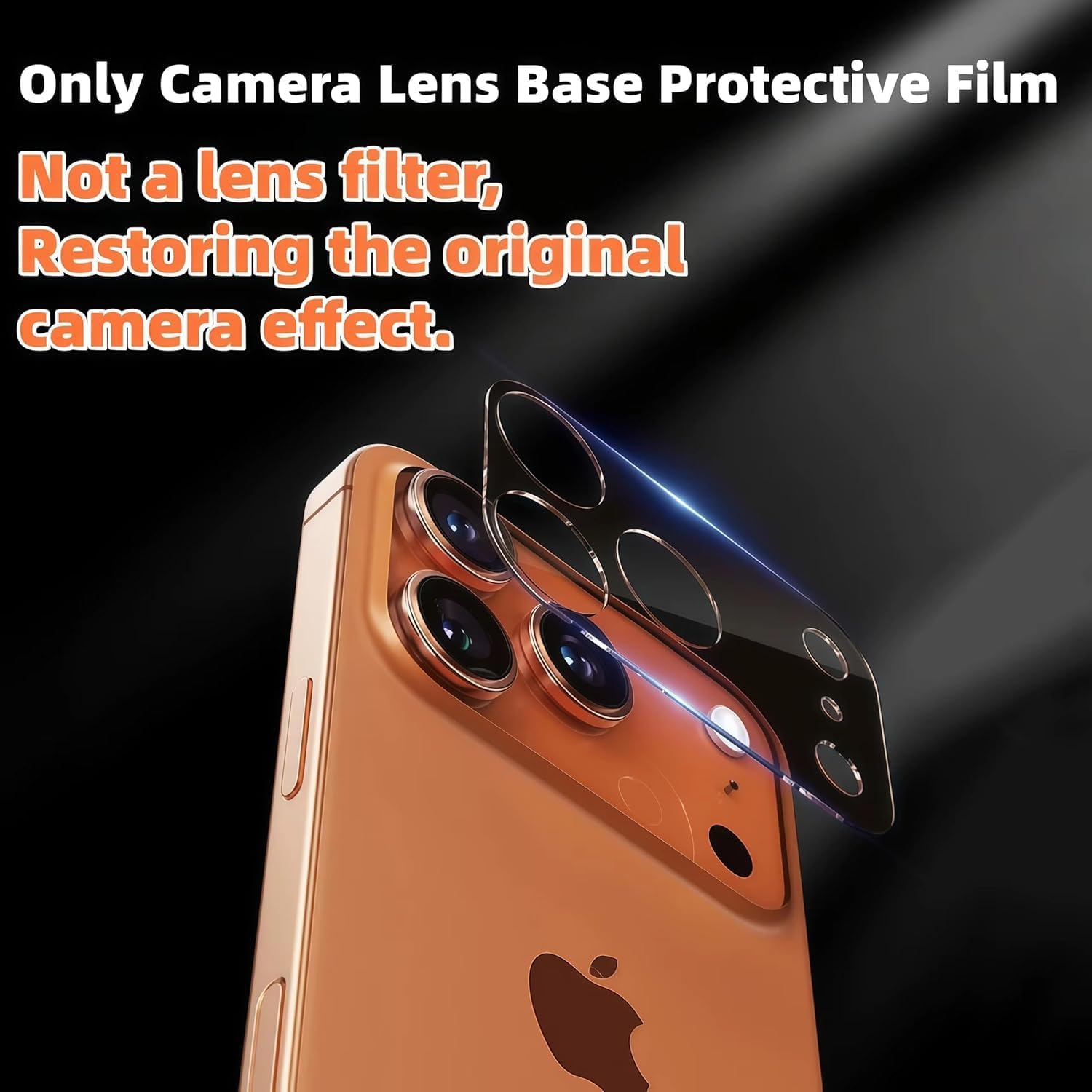 4 PCS Camera Lens Protector,2 Pcs Matte and 2Pcs HD Hollow Lens Films Protective Film for iPhone 17 Pro Only