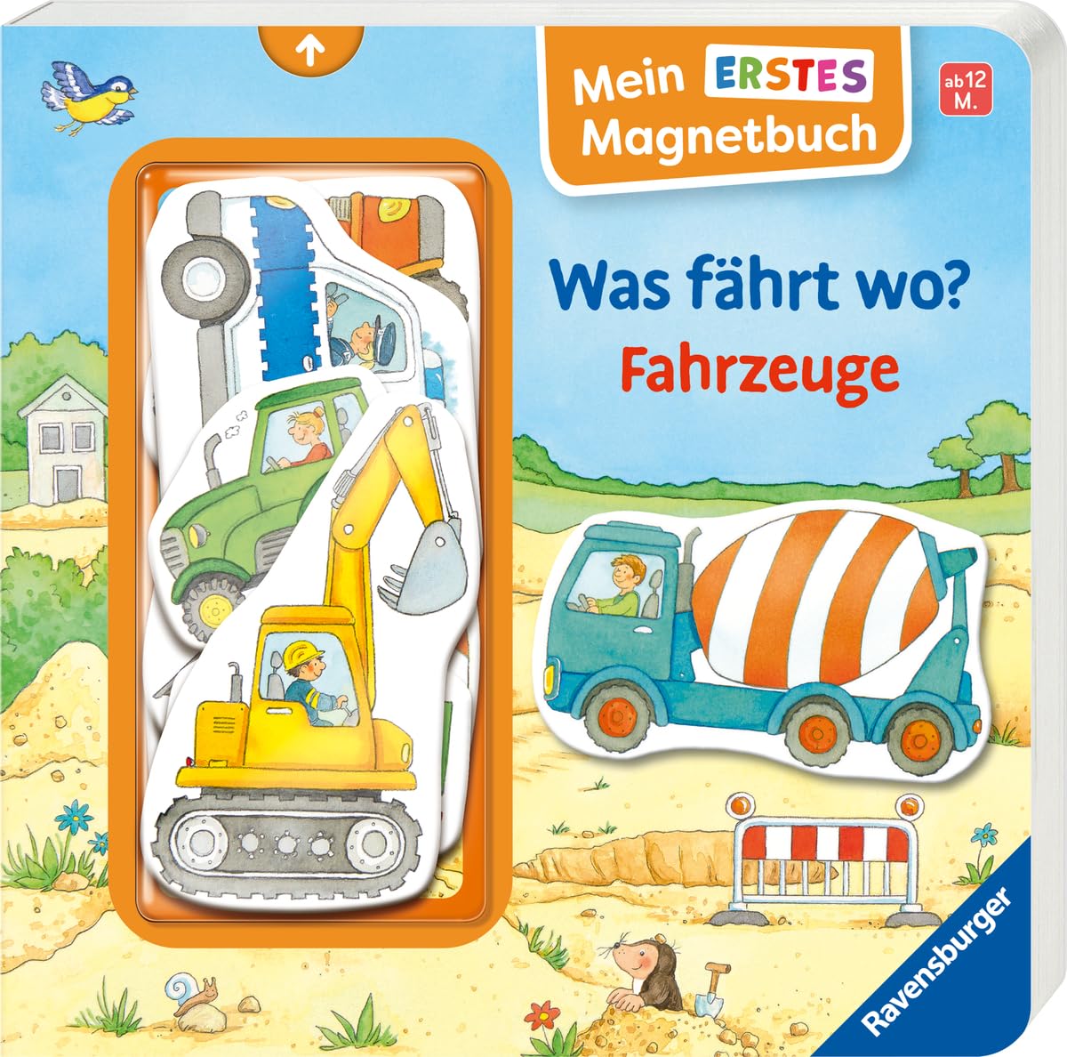 Mein erstes Magnetbuch: Was fährt wo? Fahrzeuge – Magnet-Spielbuch, ab 12 Monaten
