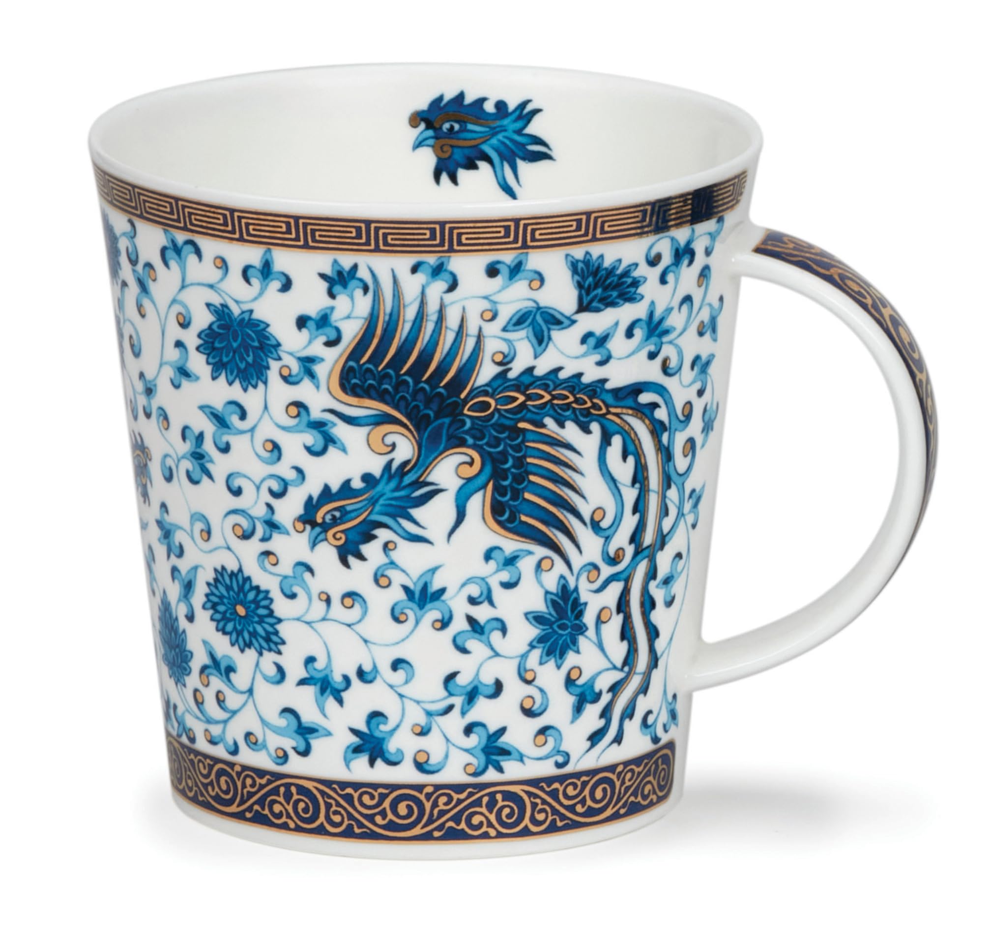 Dunoon Caingorm Fine Bone China Mug Blue Ming (Blue and White Pheonix)