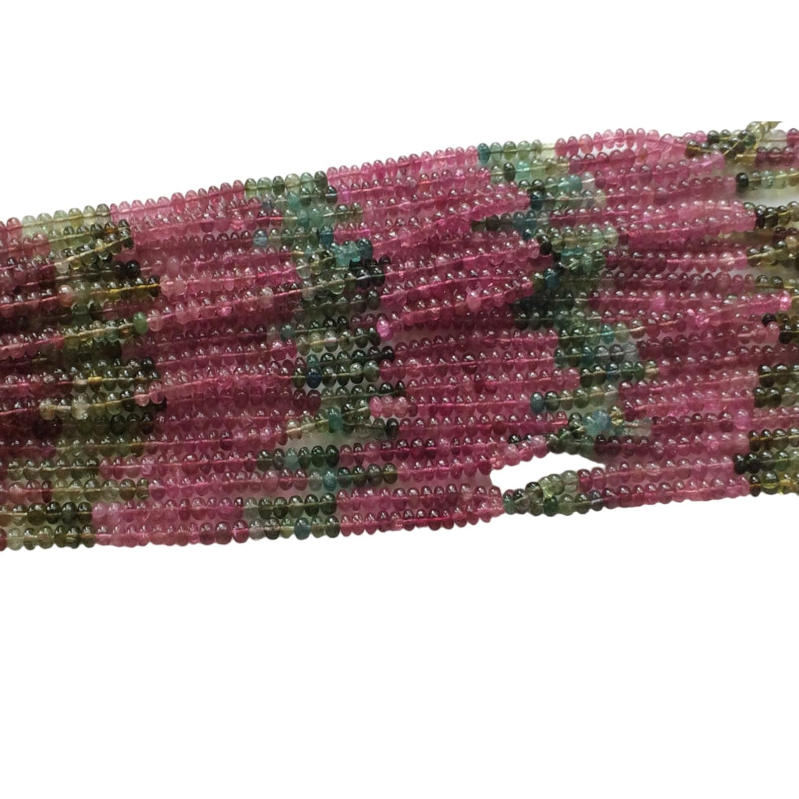 Perles unies multi-tourmalines de 4 mm pour créer vos bracelets d'été tendance