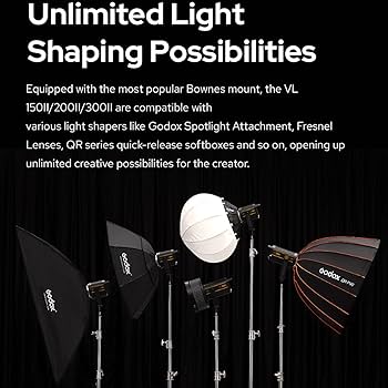 Godox VL150 II 165W LED ビデオライト デイライト照明 Amazon | Godox VL150 II 165W LED ビデオライト デイライト