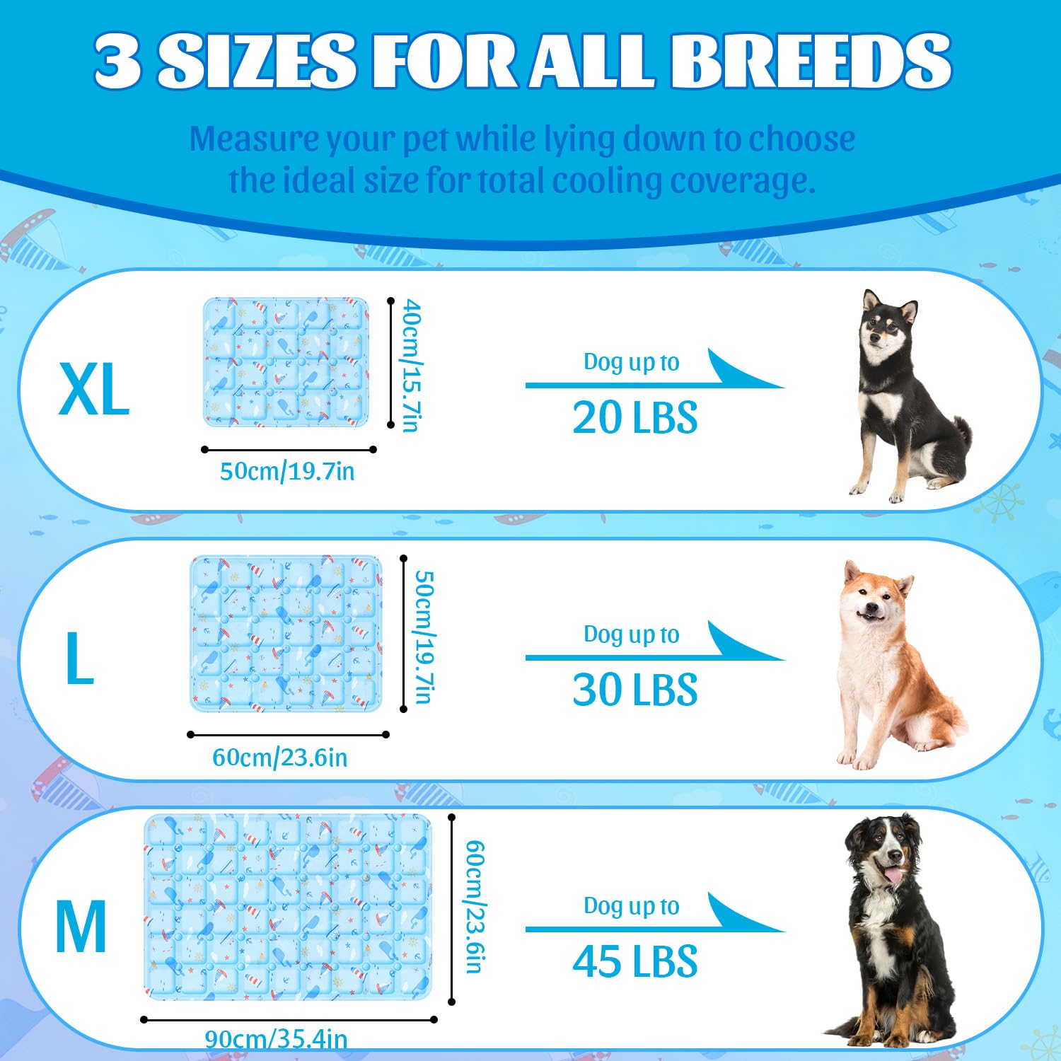 VReder Pet Cooling Mat for Dogs Cat Foldable Durable Water Filled Model Bed Cooling Mats - Image 2