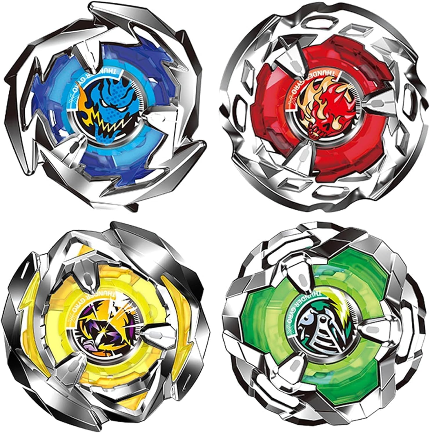 Royaldeals4D Metal Fusion Clash of Tornado Speed Top Stadium Battle with 4 Beys&2 Launchers(Multicolor Color Stadium As per Stock) (Stadium with X Series 4top and Launcher)