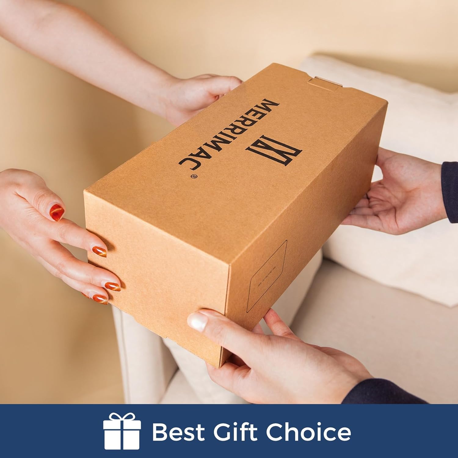 MERRIMAC Men's Slip on Slippers Comfy Memory Foam Non Slip Indoor House Shoes - Image 8