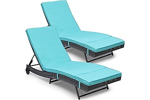 YITAHOME Wicker Chaise Lounge Set of 2, for Kids