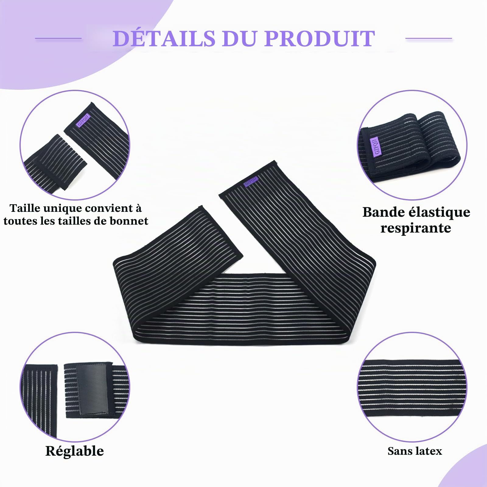 Bande de compression et stabilisateur post-chirurgie pour implant mammaire, sangle d'augmentation et de réduction mammaire, ceinture de poitrine, bandage de soutien de soutien-gorge de sport (noir)