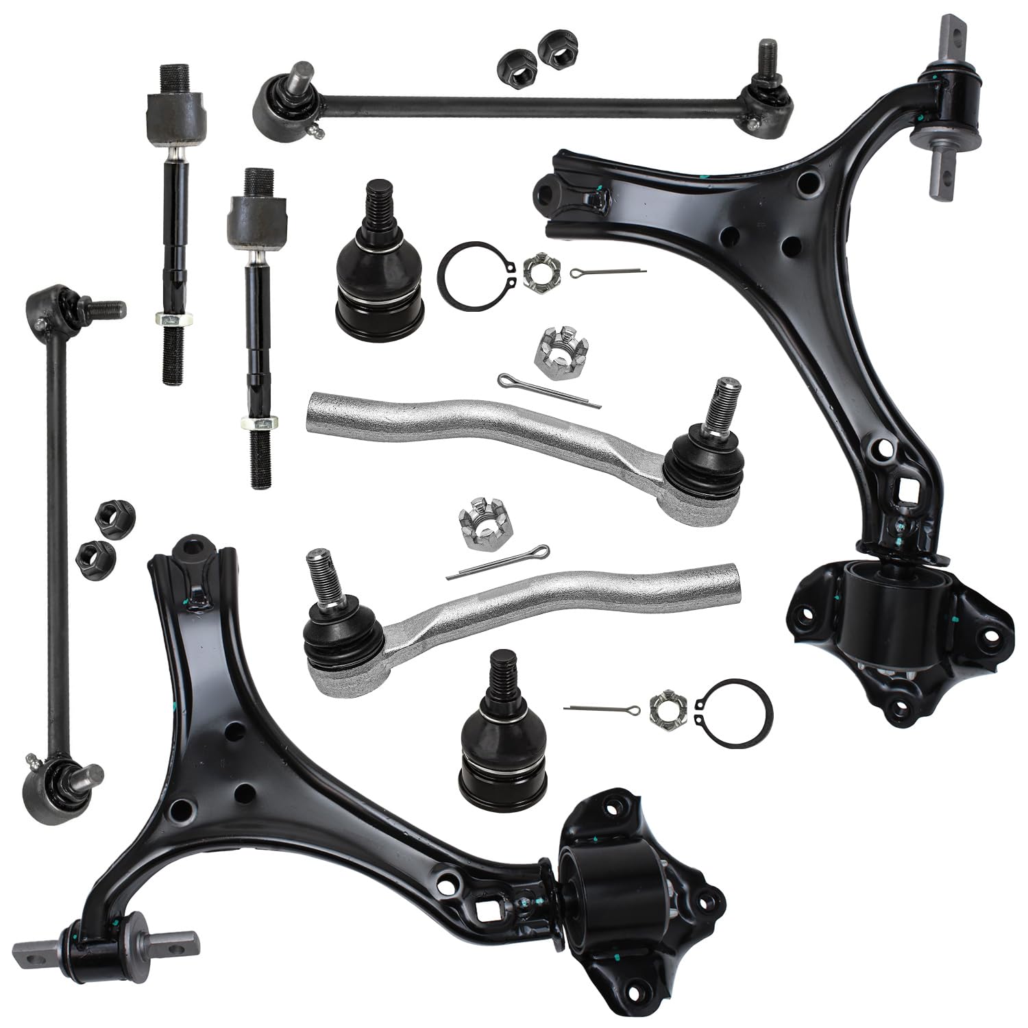 Detroit Axle - 2.4L 10pc Front Control Arms Kit for 2013-2017 Honda Accord