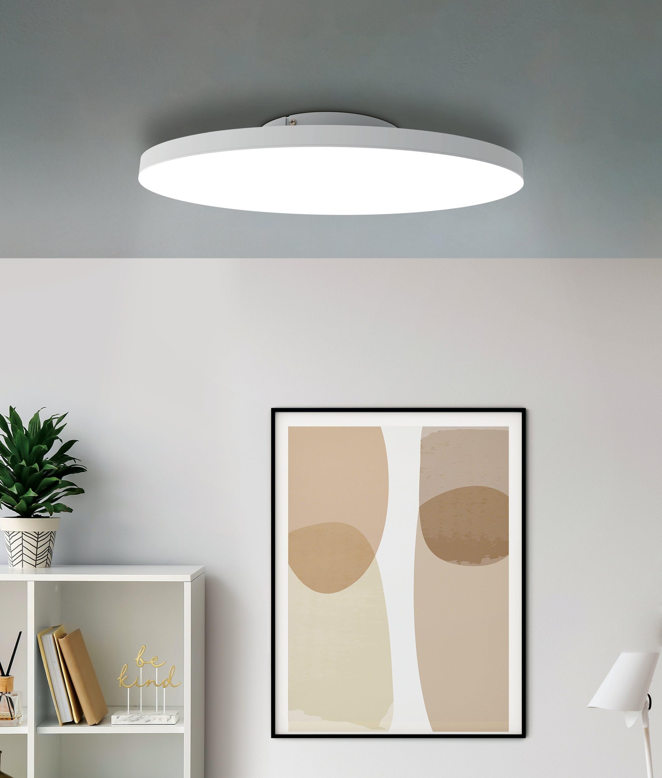 EGLO connect.z Smart-Home LED Panel Turcona-Z, Deckenlampe Ø 60 cm, ZigBee | App und Sprachsteuerung Alexa, Lichtfarbe einstellbar (warmweiß-kaltweiß), RGB, dimmbar