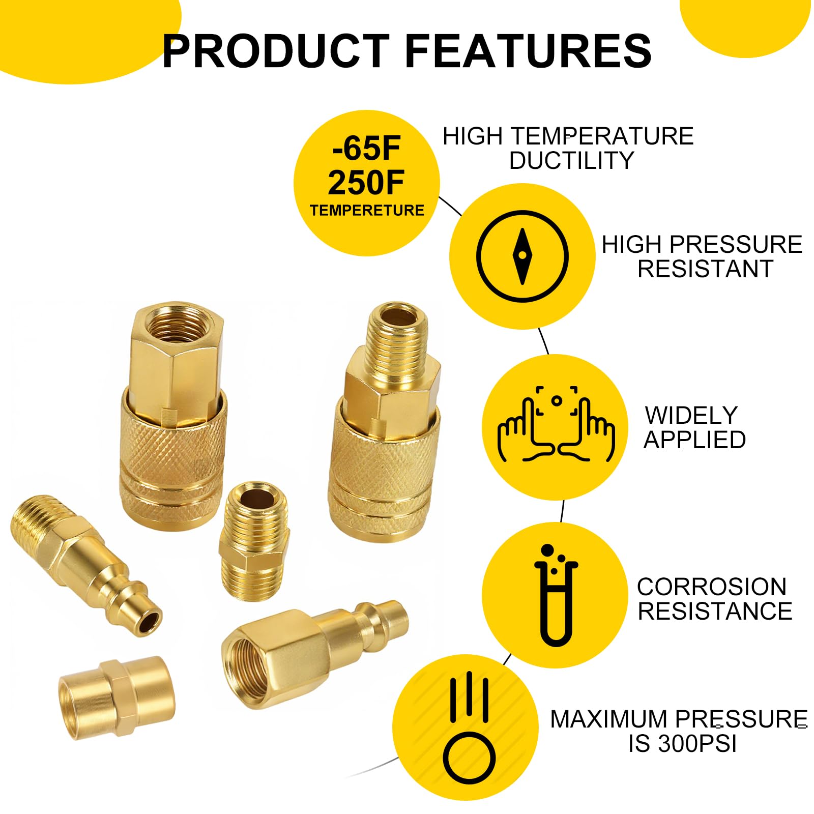 45pcs Air Hose Fittings - Quick Connect Kit -5