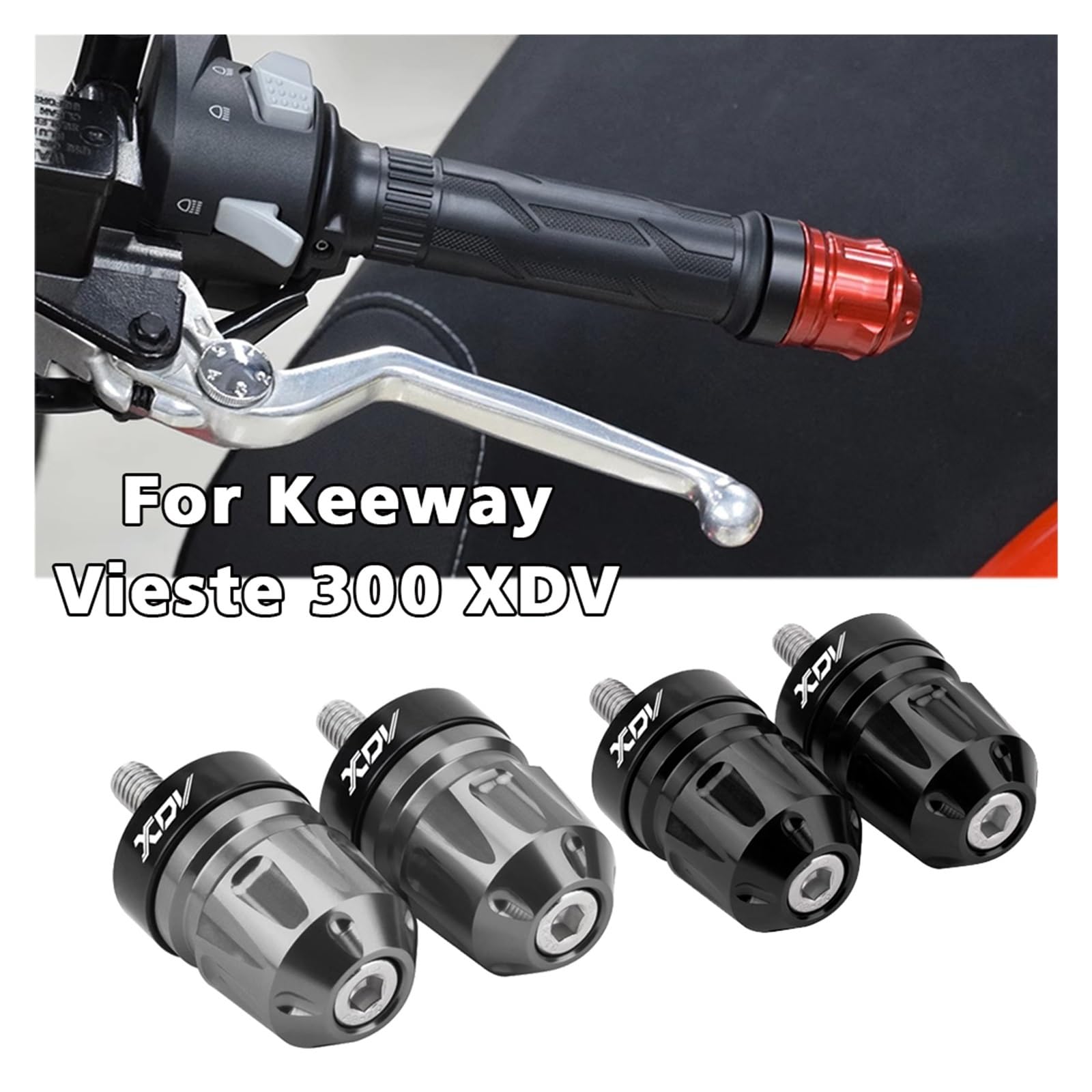 Moto Contrappesi Bilancieri Manubrio Manopole Per Manubrio Moto, Estremità, Tappi Contrappeso Manubrio, Accessori Scorrevoli Per Keeway Vieste 300 XDV