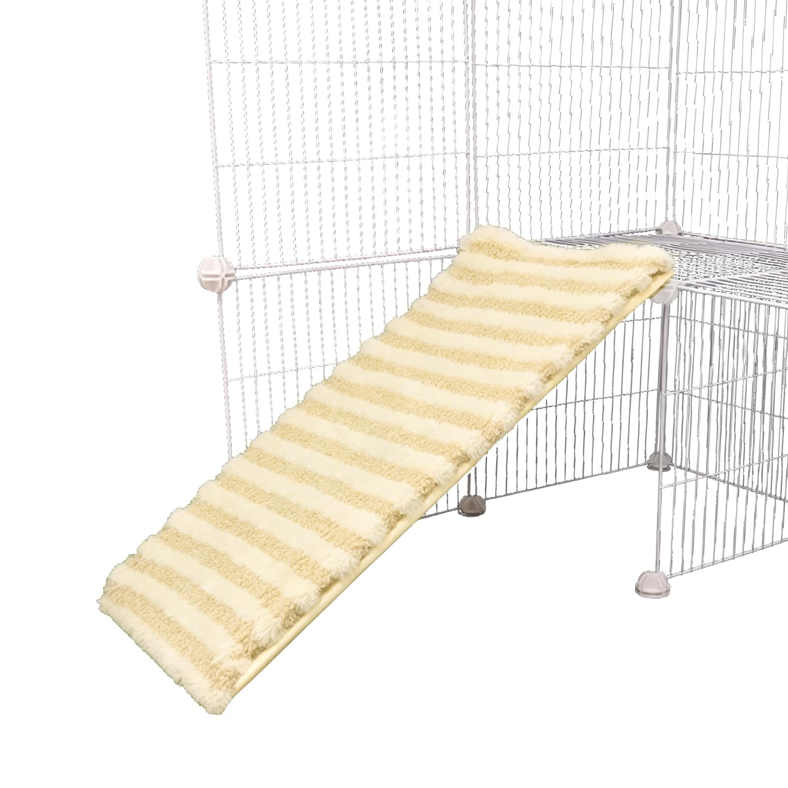 Ramp Fuzzy Cover for Small Animals Cage Guinea Pig Ferret Nation Stair Cover for Guinea Pig cage & Small Animal Cages | Ramp Measures 28L x 12W Inches (Yellow)