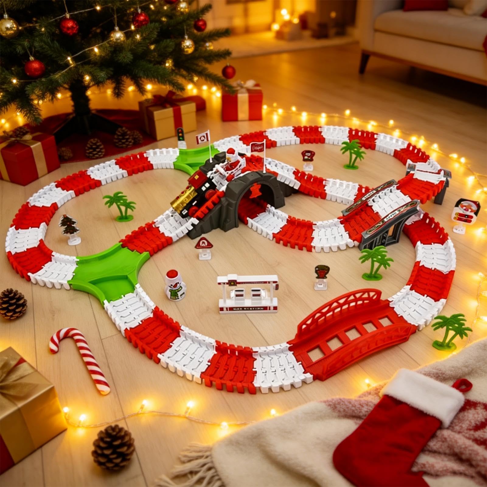 Set Pista Macchinine per Bambini Playset Veicolo Elettrico da Montare per