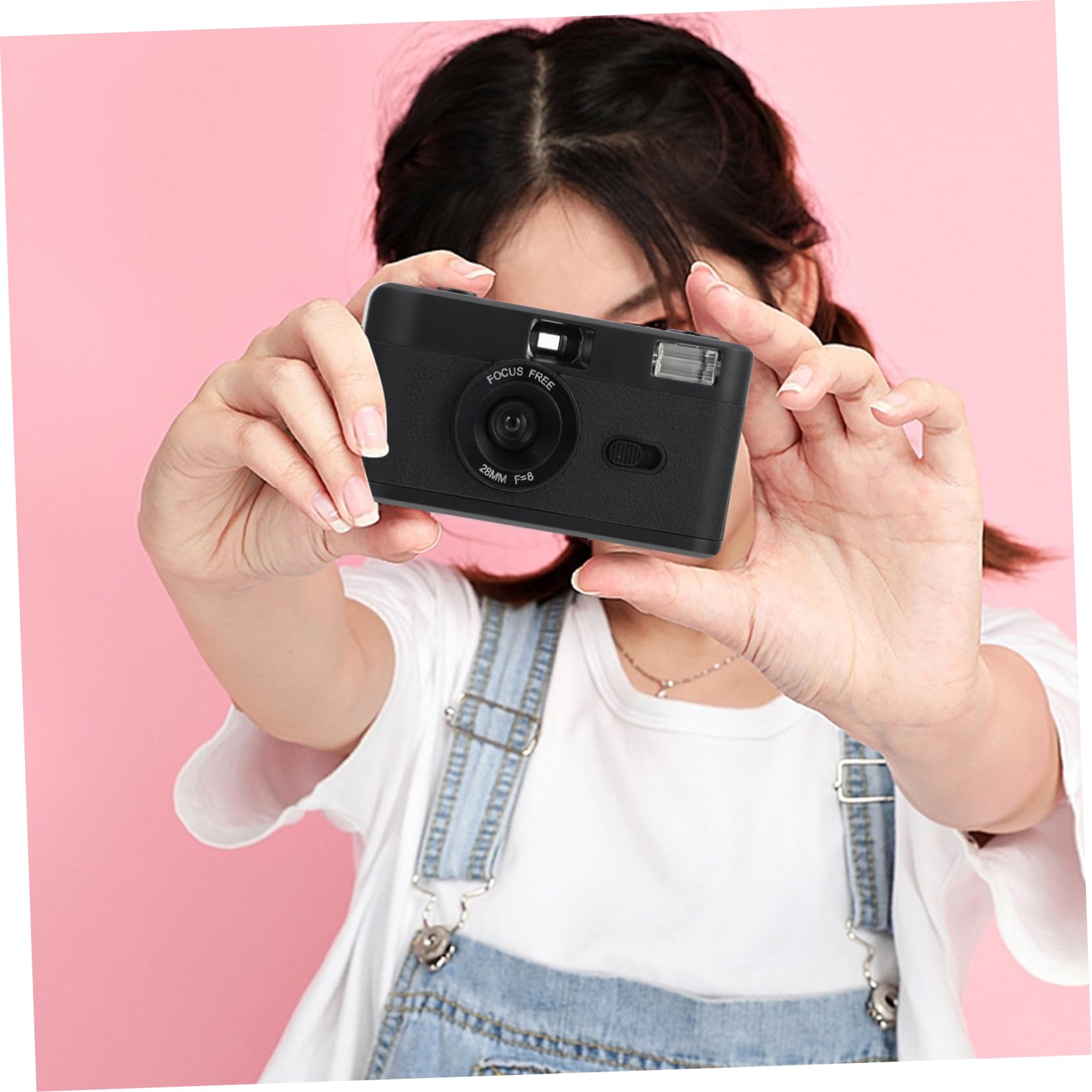Macchina Fotografica a Pellicola Retrò 35mm Riutilizzabile Nera