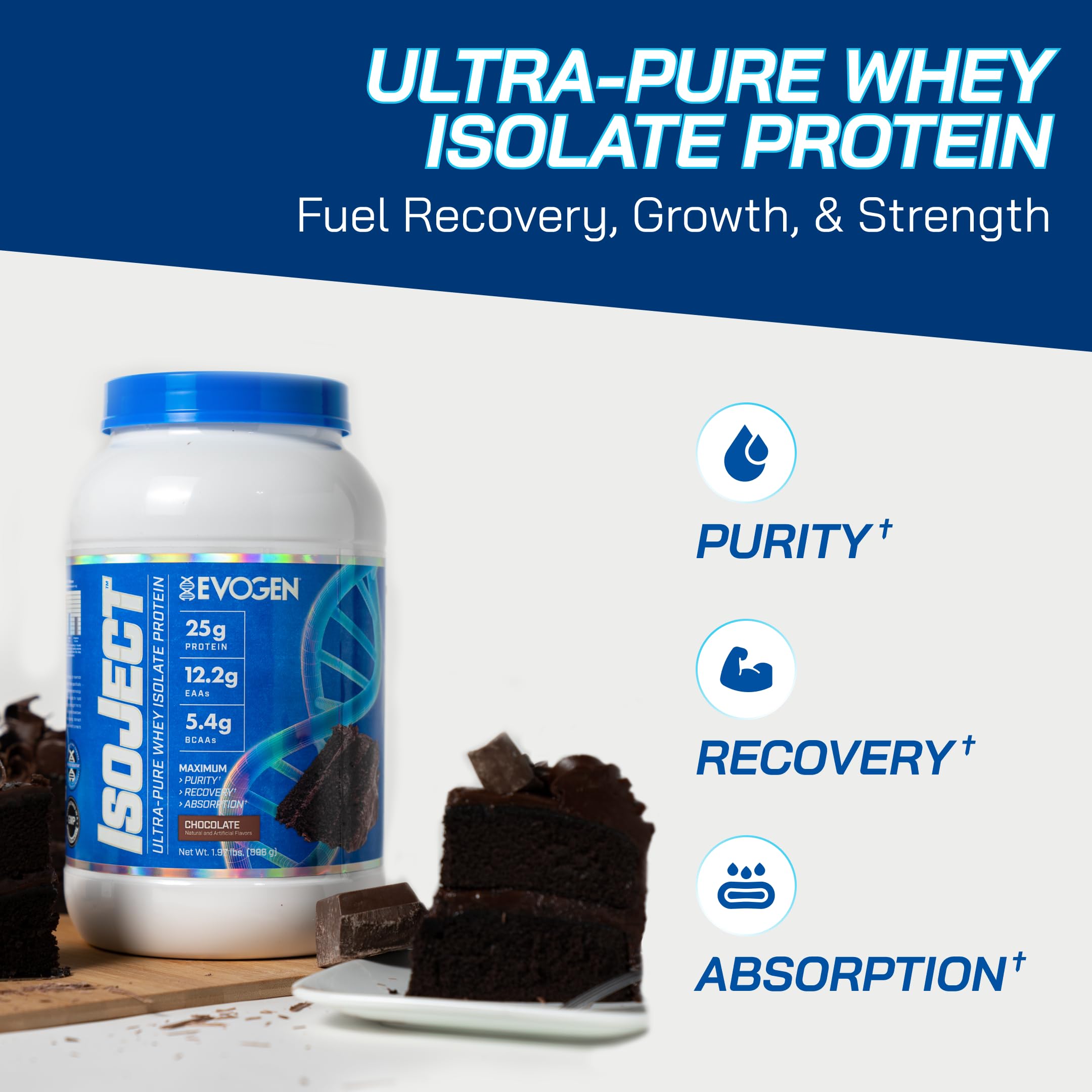Evogen Isoject Whey Protein Isolate Powder | Chocolate | 25 Servings — Amazon image 2