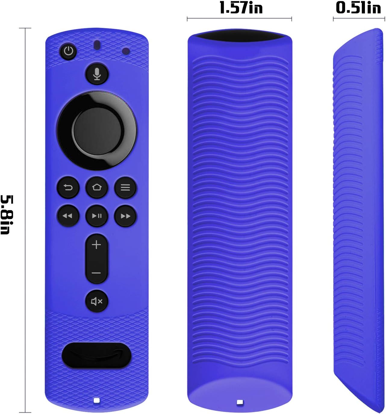 Remote Cover for Fire TV Stick 4K QCUTE Shockproof Silicone Remote Case Shockproof for Fire TV Cube/Fire TV (3rd Gen) Compatible with All-New 2nd Gen Alexa Voice Remote Control with Lanyard
