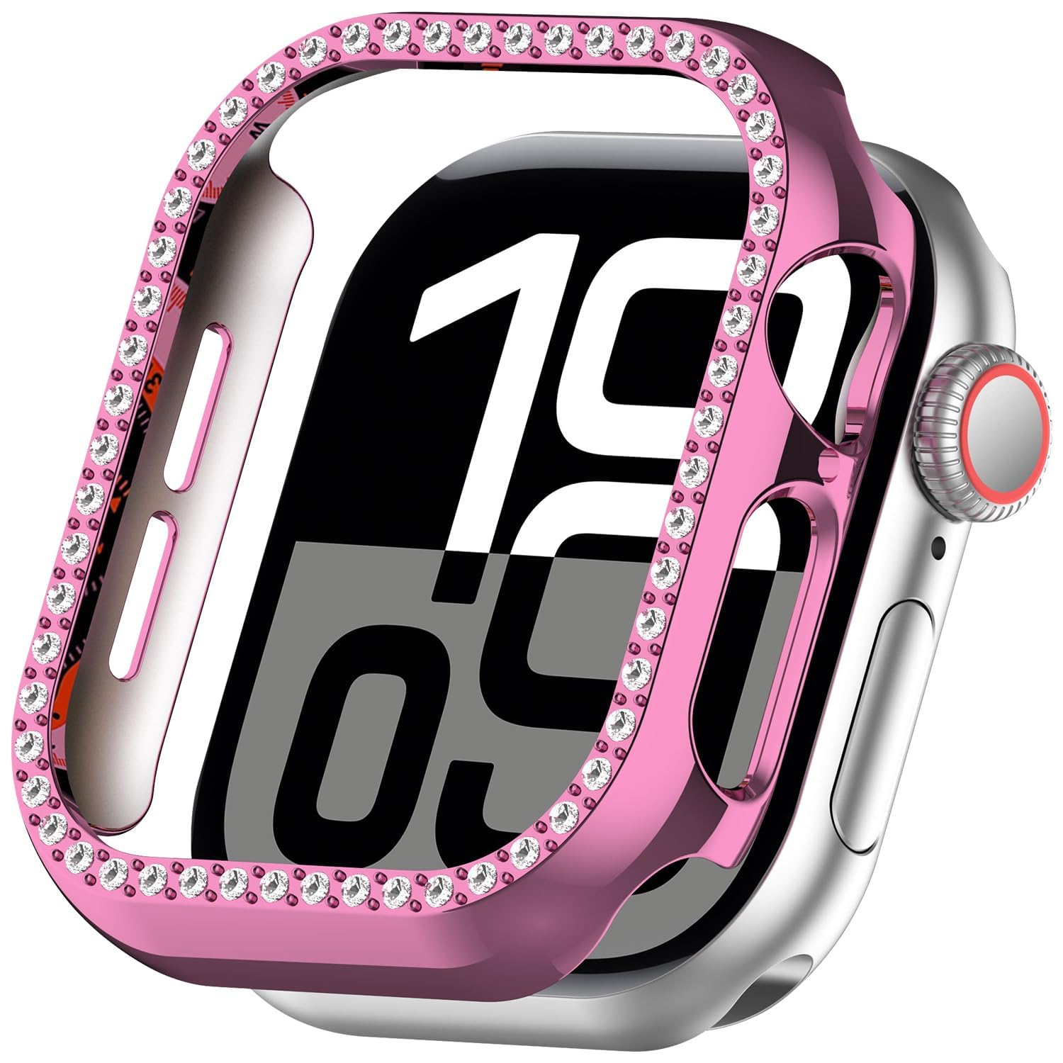 Dl3 Mobilak Bling Case Without screen protector for Apple Watch Series 10 46mm, Hard PC Frame Case, Crystal Diamonds Bumper Cover for Women Girls, Slim Protective Cover for iWatch 10 46mm