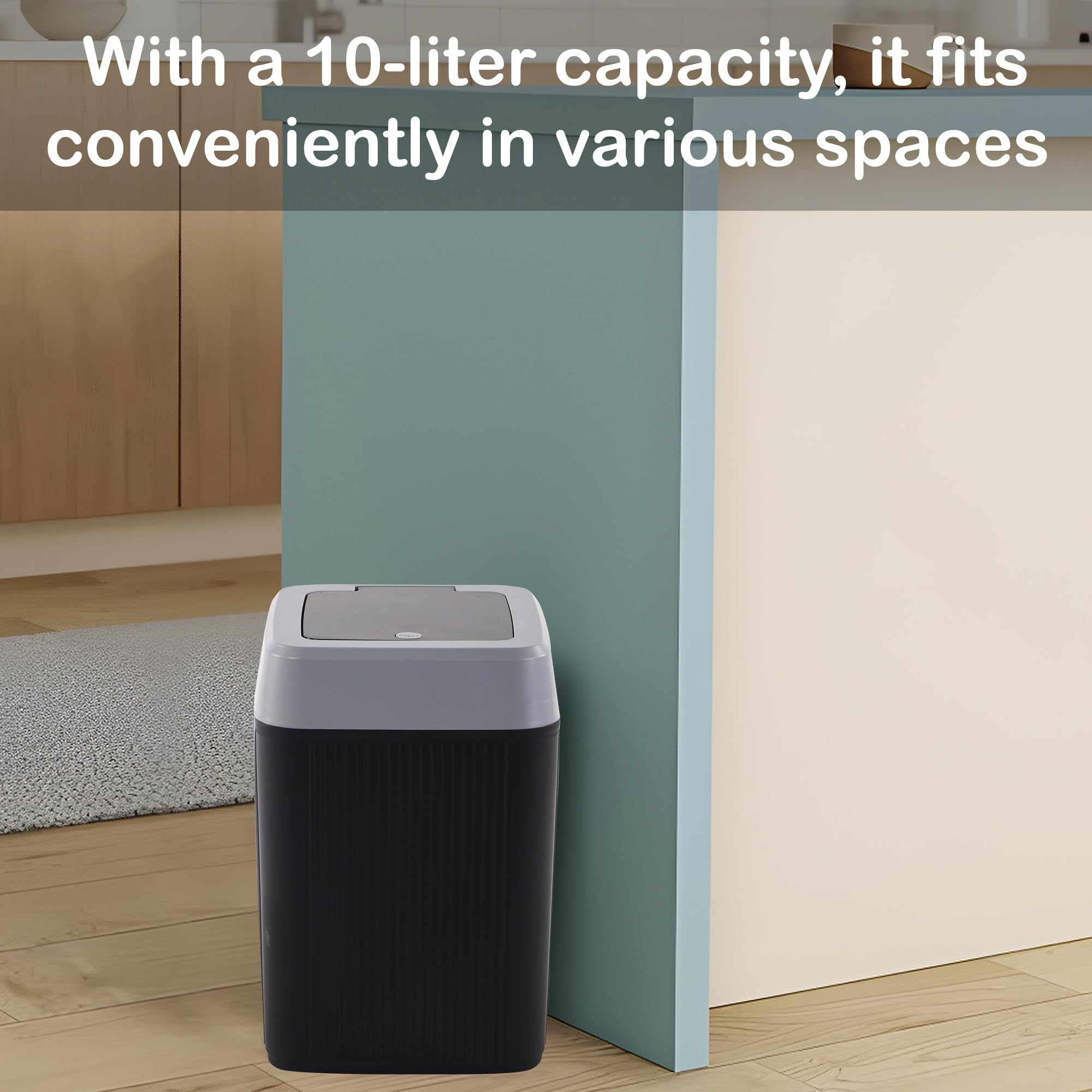 Heart Home 10L Waste Basket - Stylish & Easy Open -2 Heart Home 10L Waste Basket - Stylish & Easy Open -2