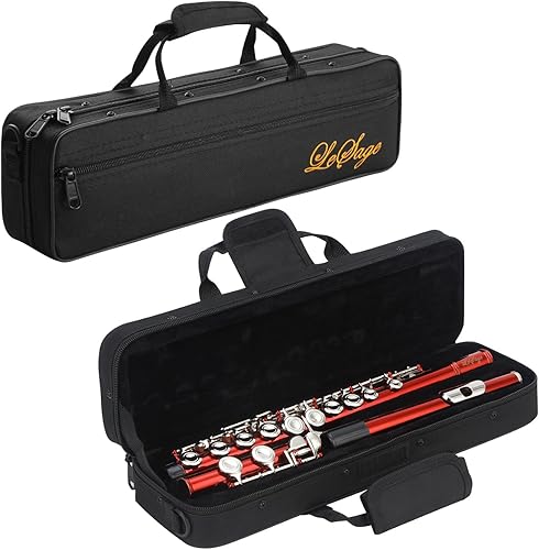 Miniatura 21 de LeSage Flauta C de agujero cerrado de 16 teclas azul para estudiantes principiantes con estuche, kit de mantenimiento, paño de limpieza, pie C