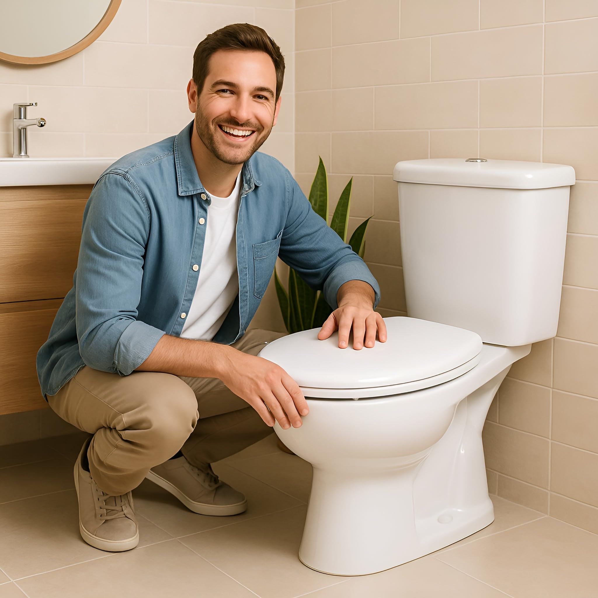 Tapa compatible con WC BELLAVISTA STYLO Blanca. Encaje Perfecto. Fácil Montaje. Bisagra de Acero Inox. Resistente y anti-bacterias. Acabado liso y Brillante. Caída Libre. Fabricada en España