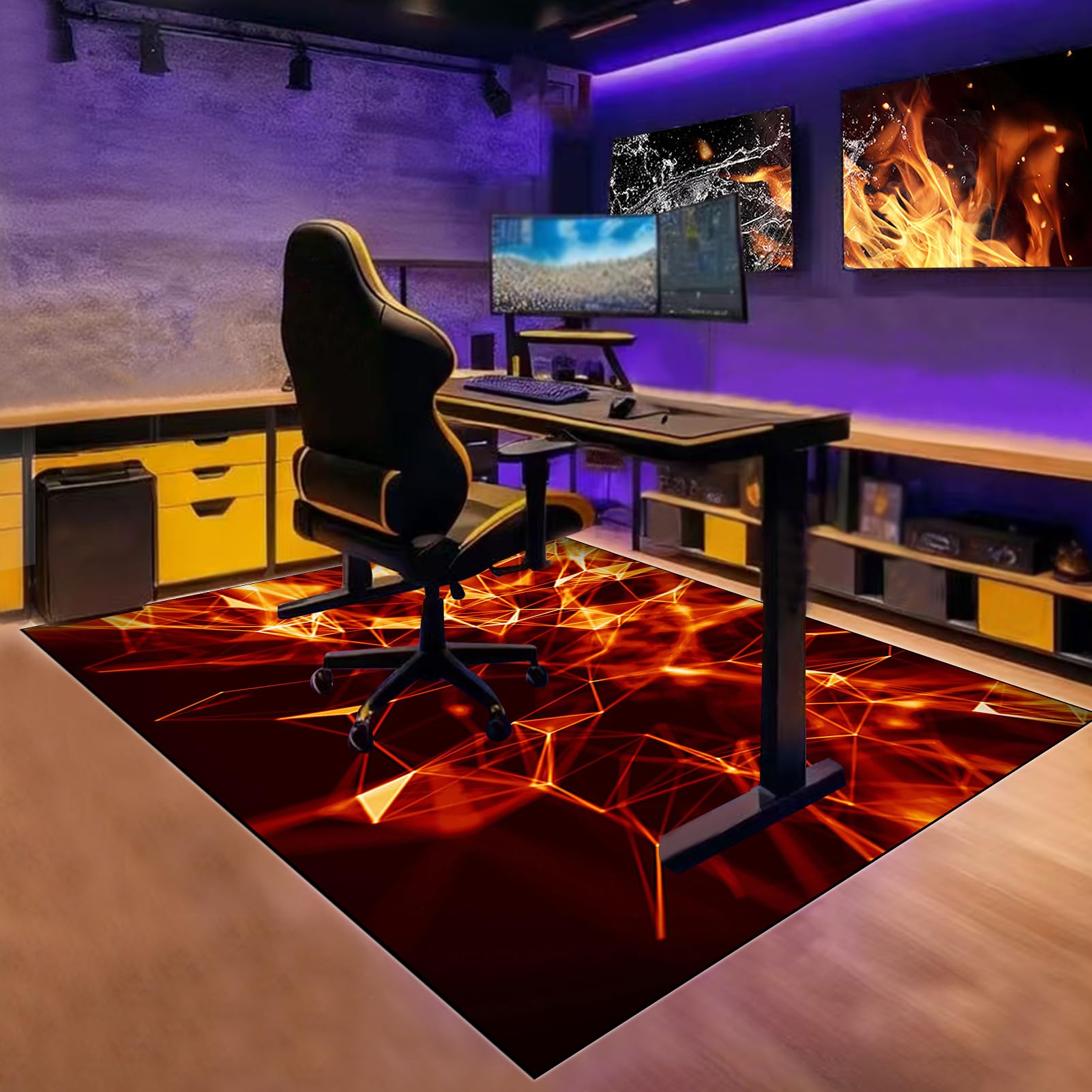 Gaming Dywan Podłogowy Antypoślizgowy Mata Podłogowa Biuro Ochraniacz Podłogowy Dywan Krzesło Z Kołami Mata Krzesła Podłogowe Twarde Podłogi Mata Podłogowa Podłogi Podłogowe 140 x 160 cm