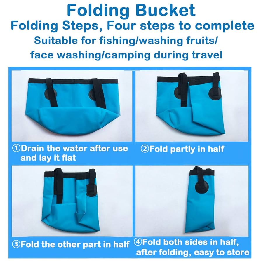 Collapsible Bucket BANCHELLE 20L - Portable Folding Foot Bath Tub