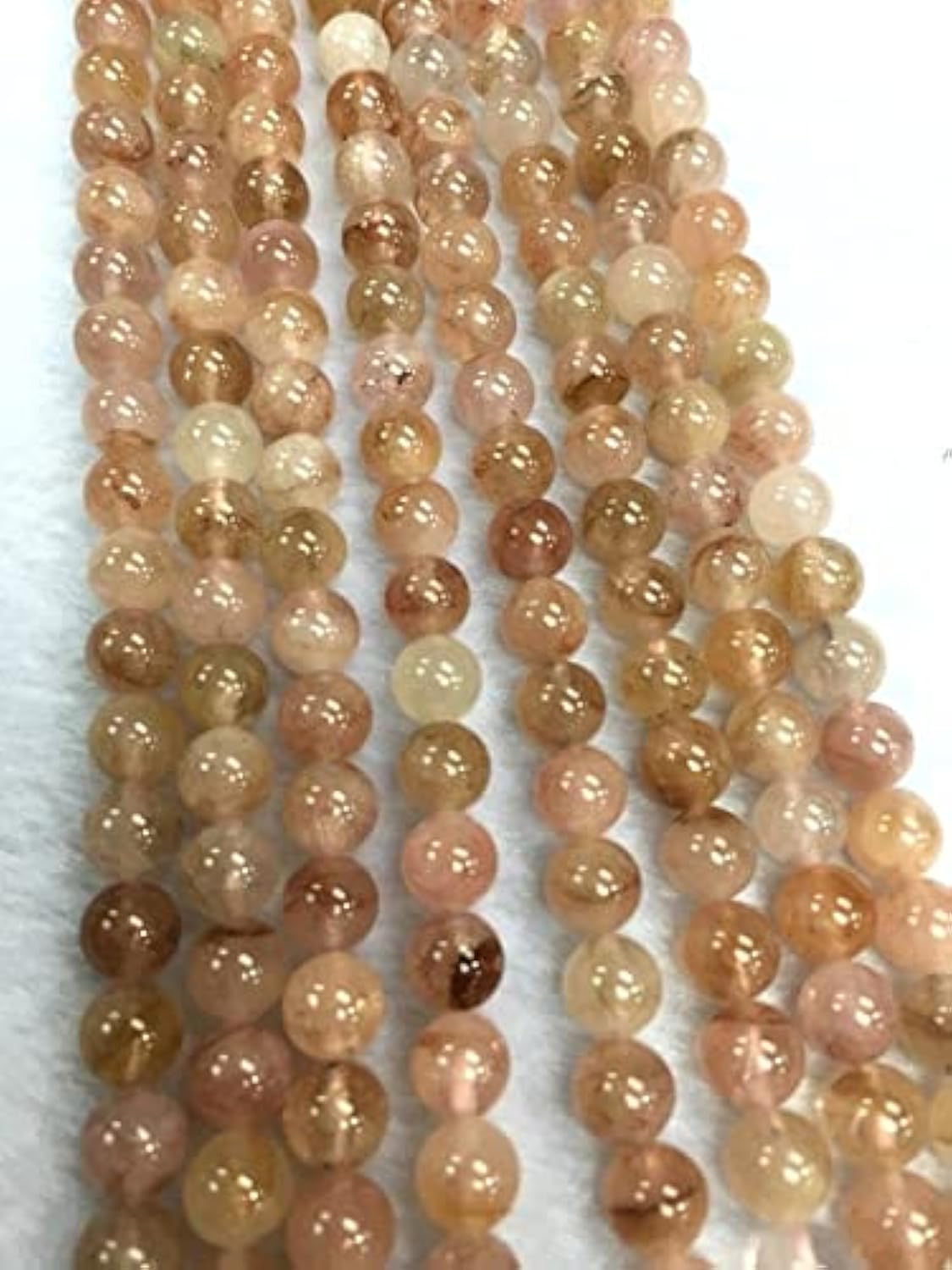 Morganite 8mm en perles LKBEADS pour bracelets faits main en atelier