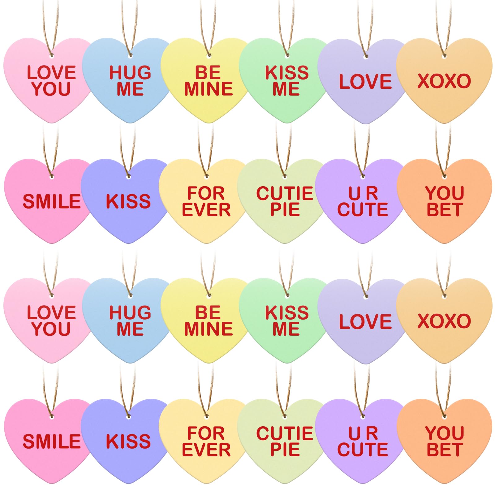 Amazon.com: Valentines Day Decor Tree Decorations: 24pcs Wooden
