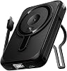 Magnetic Portable Charger, 10000mAh Wireless Power Bank with Stand, 22.5W Fast Charging Battery Pack with Built in Cables, Compatible with iPhone 16 15 14 13 12 Samsung S22 S21 Google iPad ect