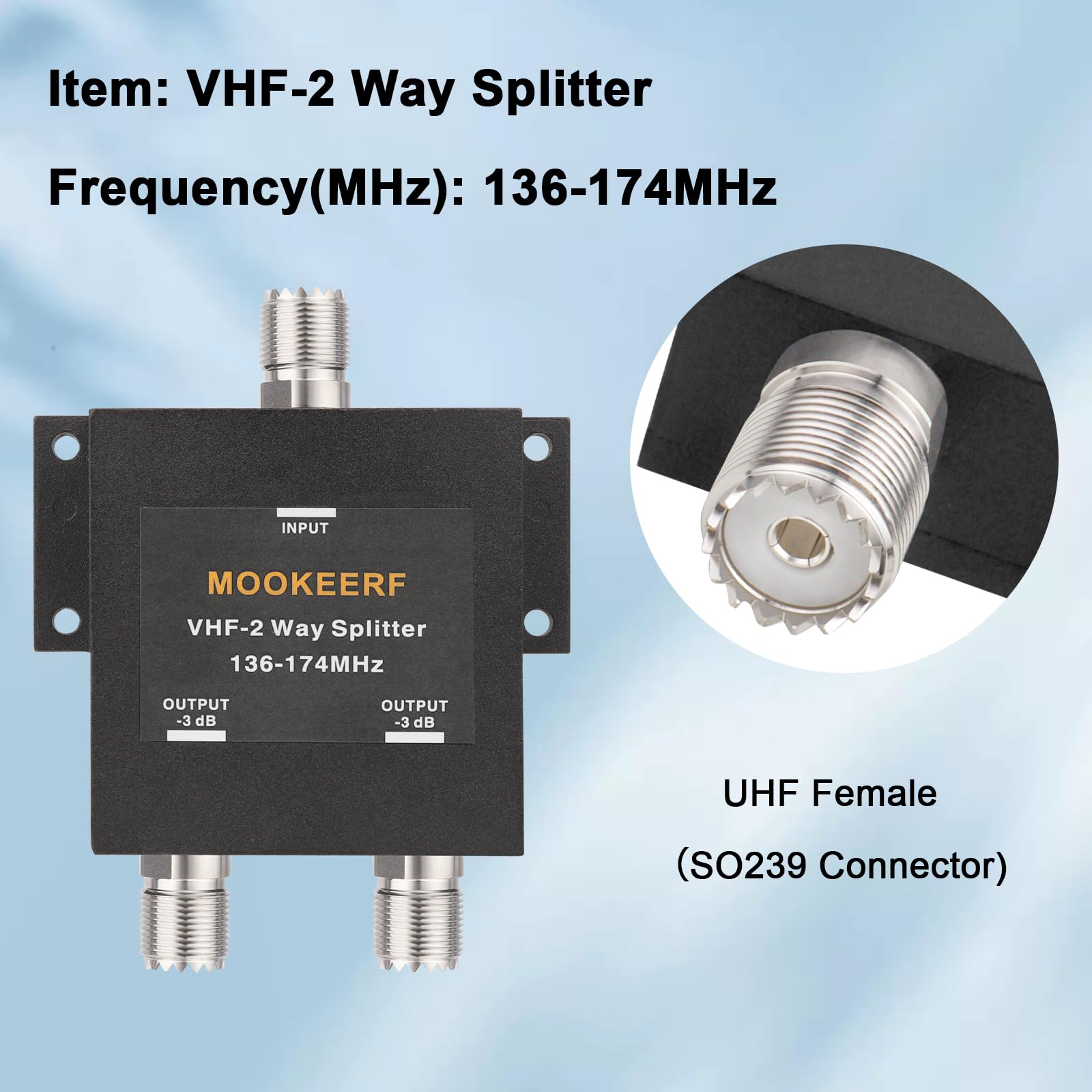 Amazon.com: MOOKEERF VHF-2 Way Splitter for 136-174MHz HAM CB or