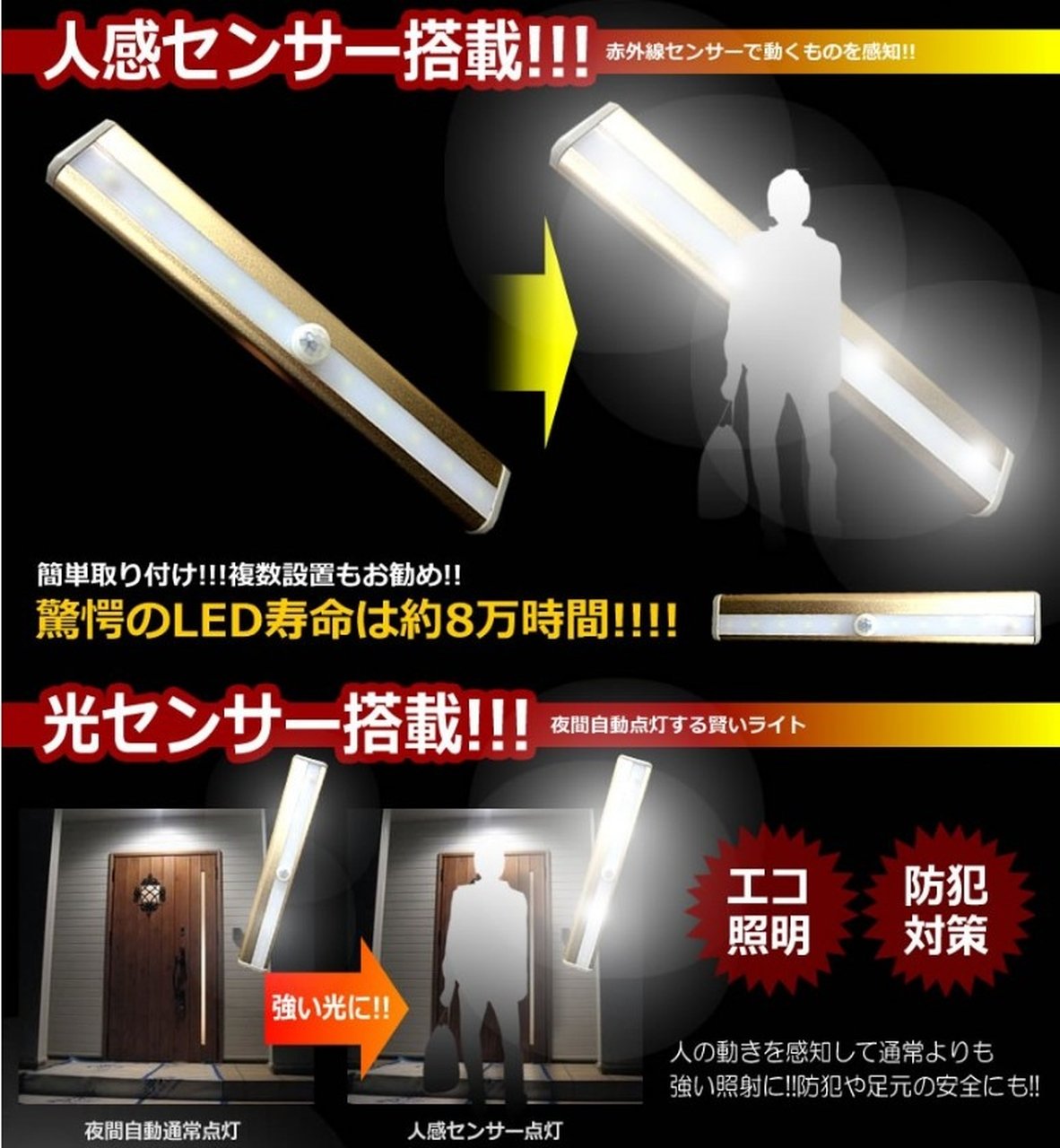 Amazon.co.jp : 【 暗がりを明るく照らす 】 ワイヤレス LED ライト