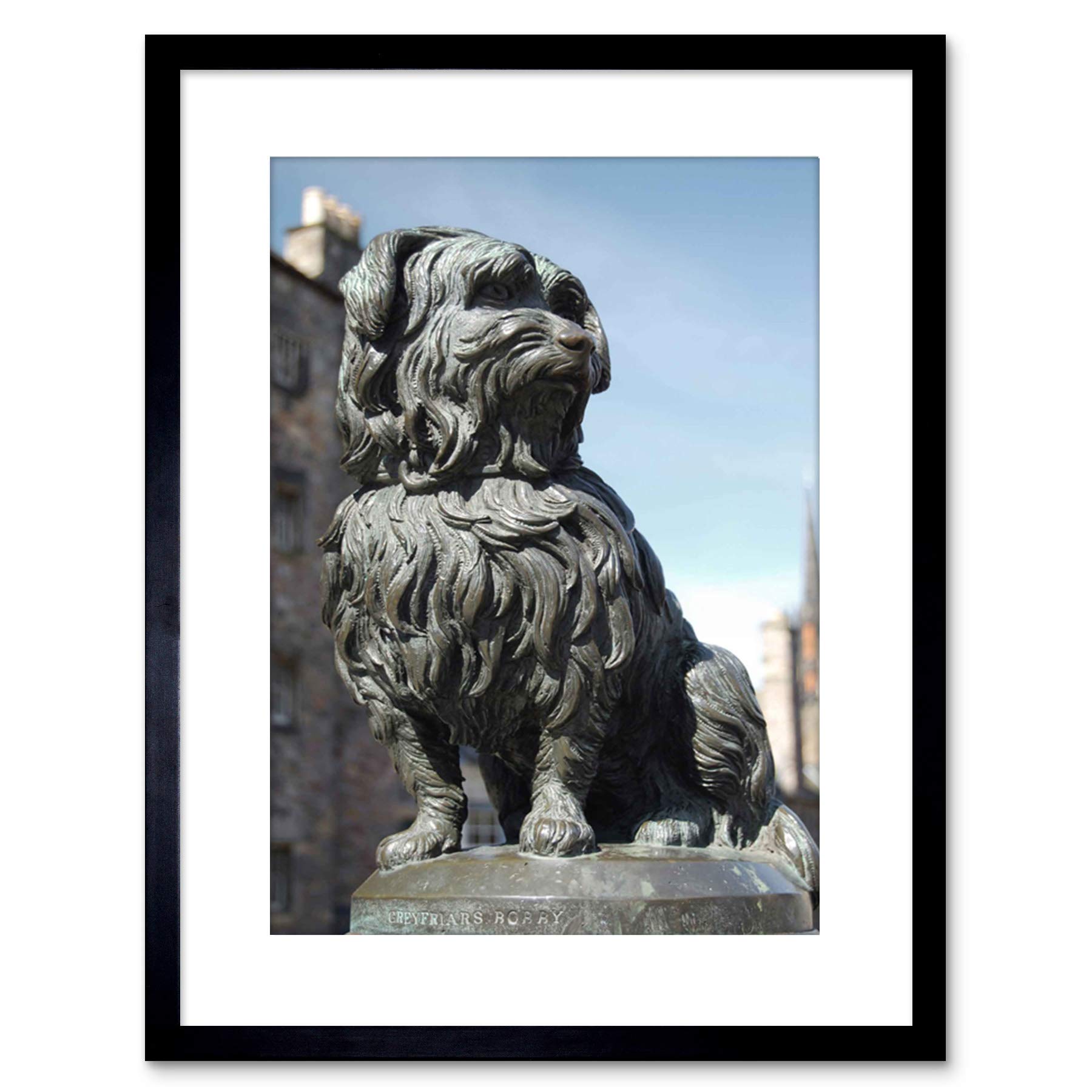 Wee Blue Coo PHOTO LANDMARK EDINBURGH SCOTLAND GREYFRIARS BOBBY FRAMED PRINT F97X5286