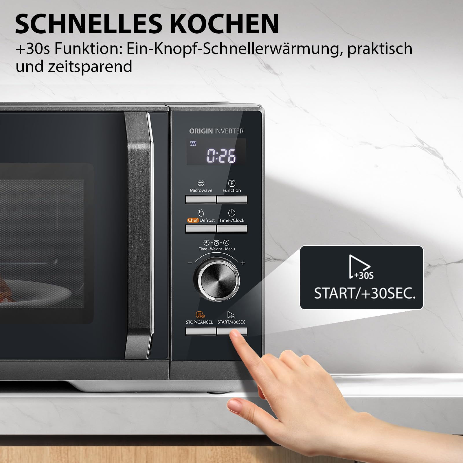 Toshiba Kuchenka mikrofalowa 25 l, 3 w 1, 900 W, Morandi Grey, 6 programów, 10 poziomów mocy, 7 automatycznych menów, łatwe czyszczenie, MW3-AG25PFI (MG)