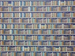Melody Jane Dollhouse Library Bookcase Wallpaper Traditional Style Books
