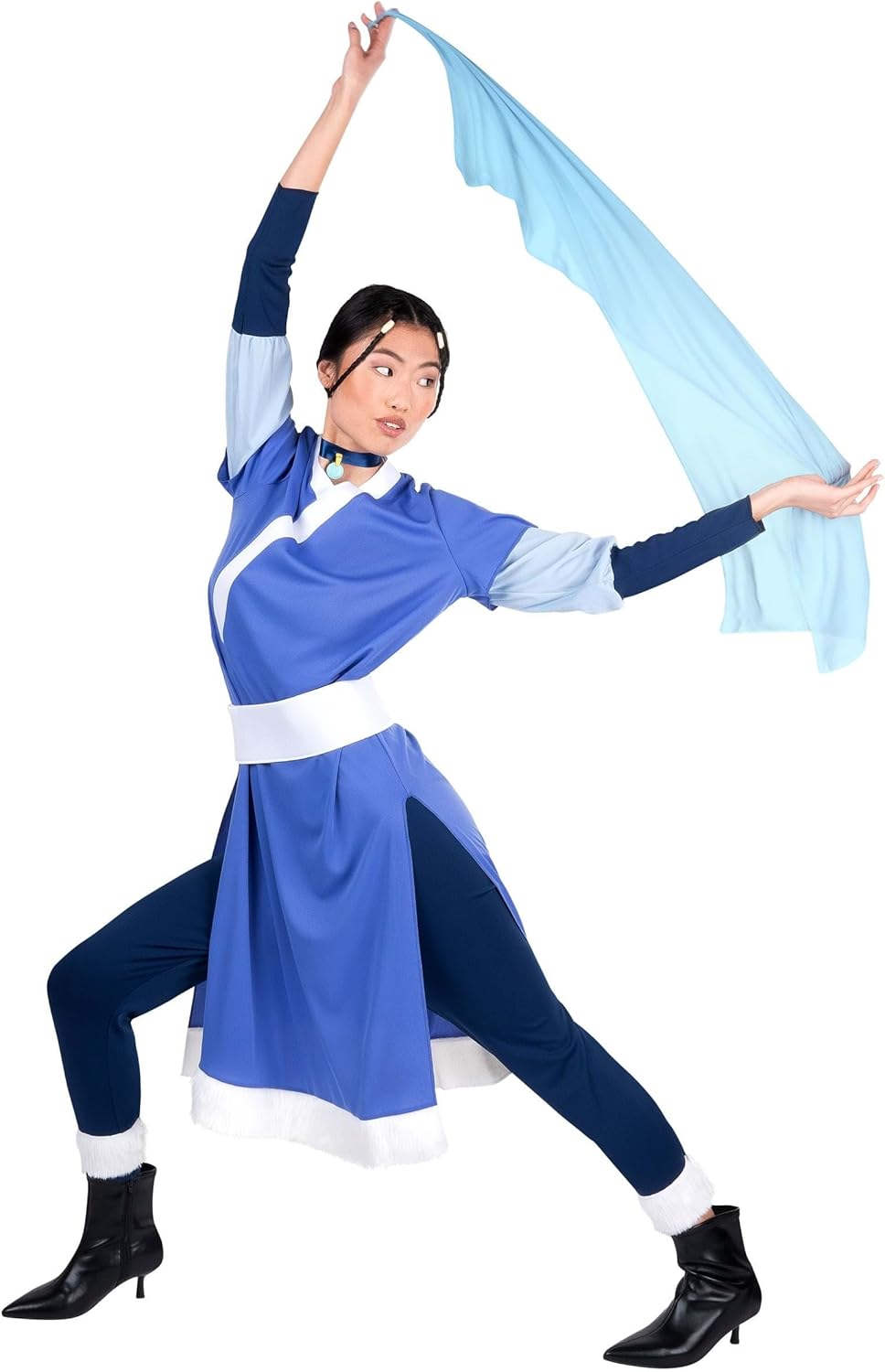 Women Deluxe Avatar The Last Airbender Katara Costume | Character Cosplay Outfit with Water Tribe Style
