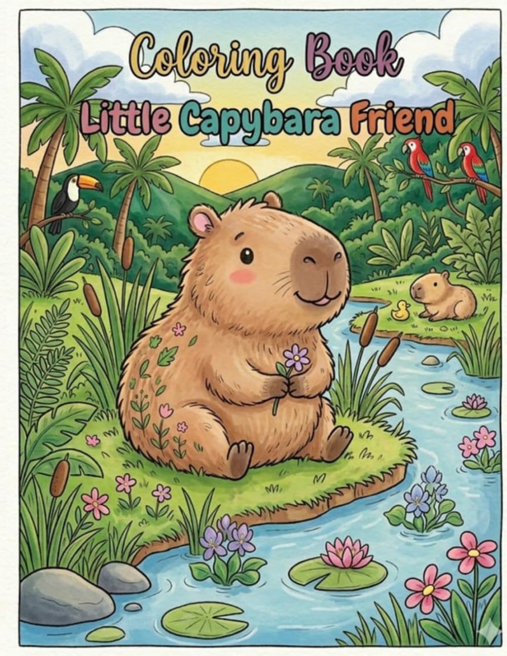 Little Capybara Friend: Coloring Book