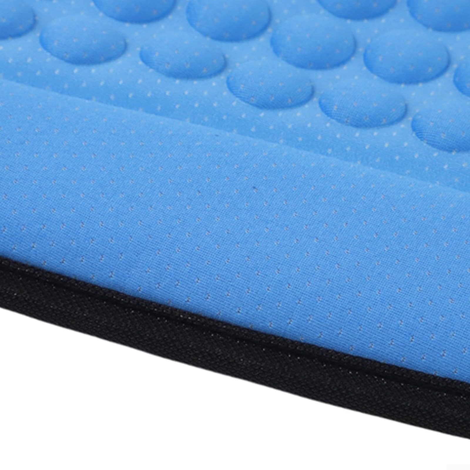 Cool Silk - Cuscino per seggiolino auto, estivo, traspirante, con fibbie a sgancio rapido, per auto, camion, SUV, adatto per sedili anteriori, 50 x 60 cm, colore: nero (blu)
