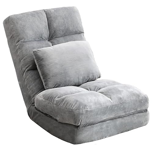 Indoor Chaise Lounge Sofa, Floor Chair with Back Support for