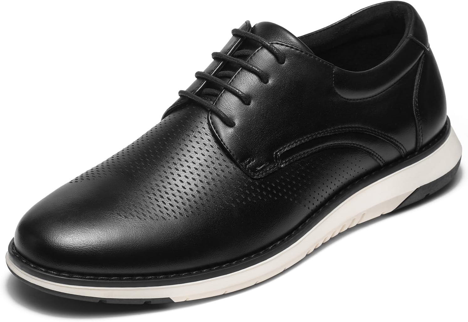 HEEZ Men's Dress Sneakers, Casual Dress Shoes for Men Comfortable, Breathable Wingtip Oxford Shoes for Business Formal Office Wedding Travel Daily