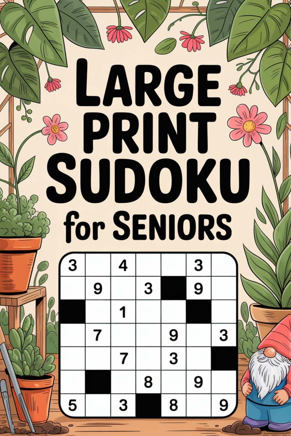 Large Print Sudoku for Seniors: Educational Brain Puzzle Activity Book for Ages 55 Plus