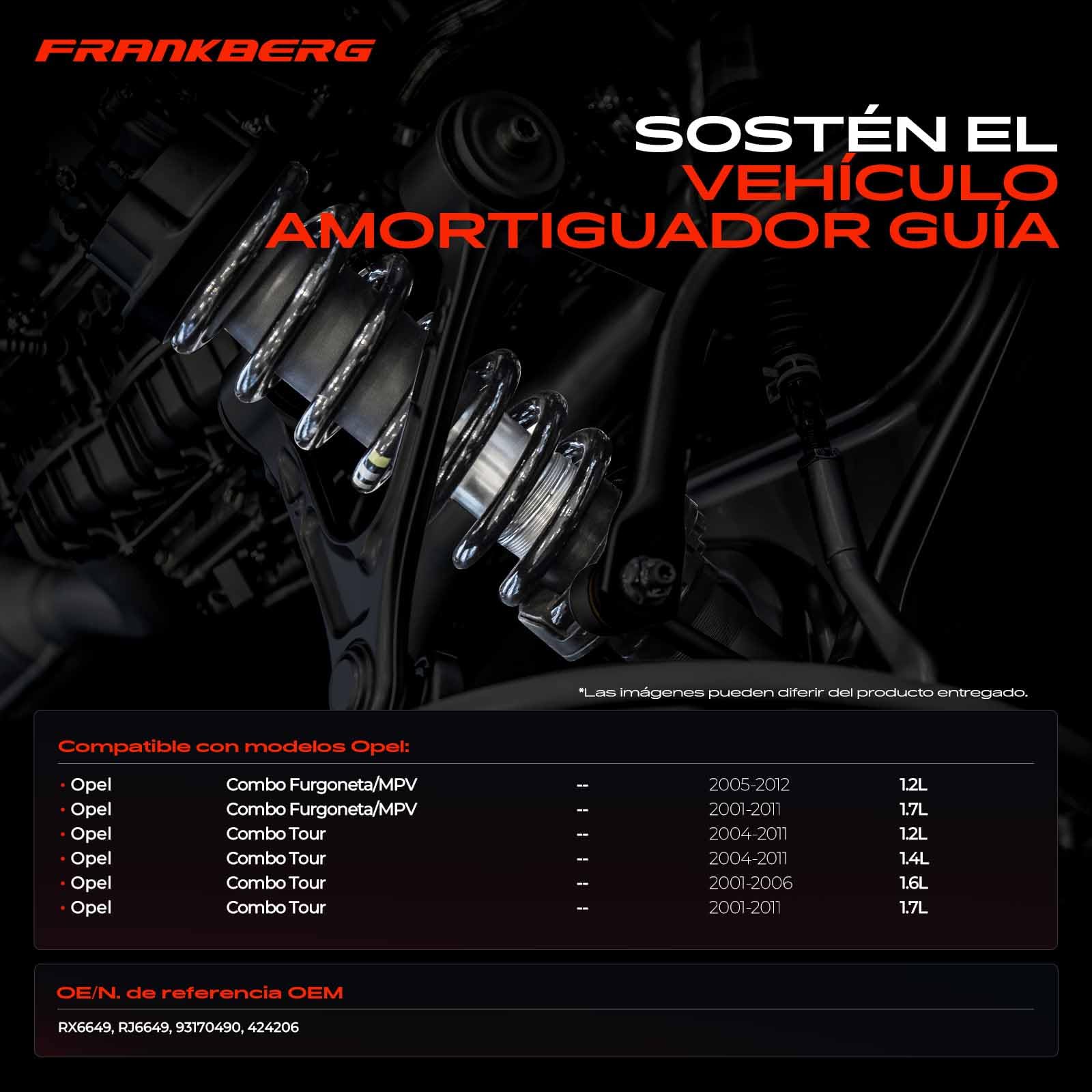 Frankberg muelles de suspensión eje trasero 93170490 | Compatible con: Caja combinada/MPV, Tour combinado