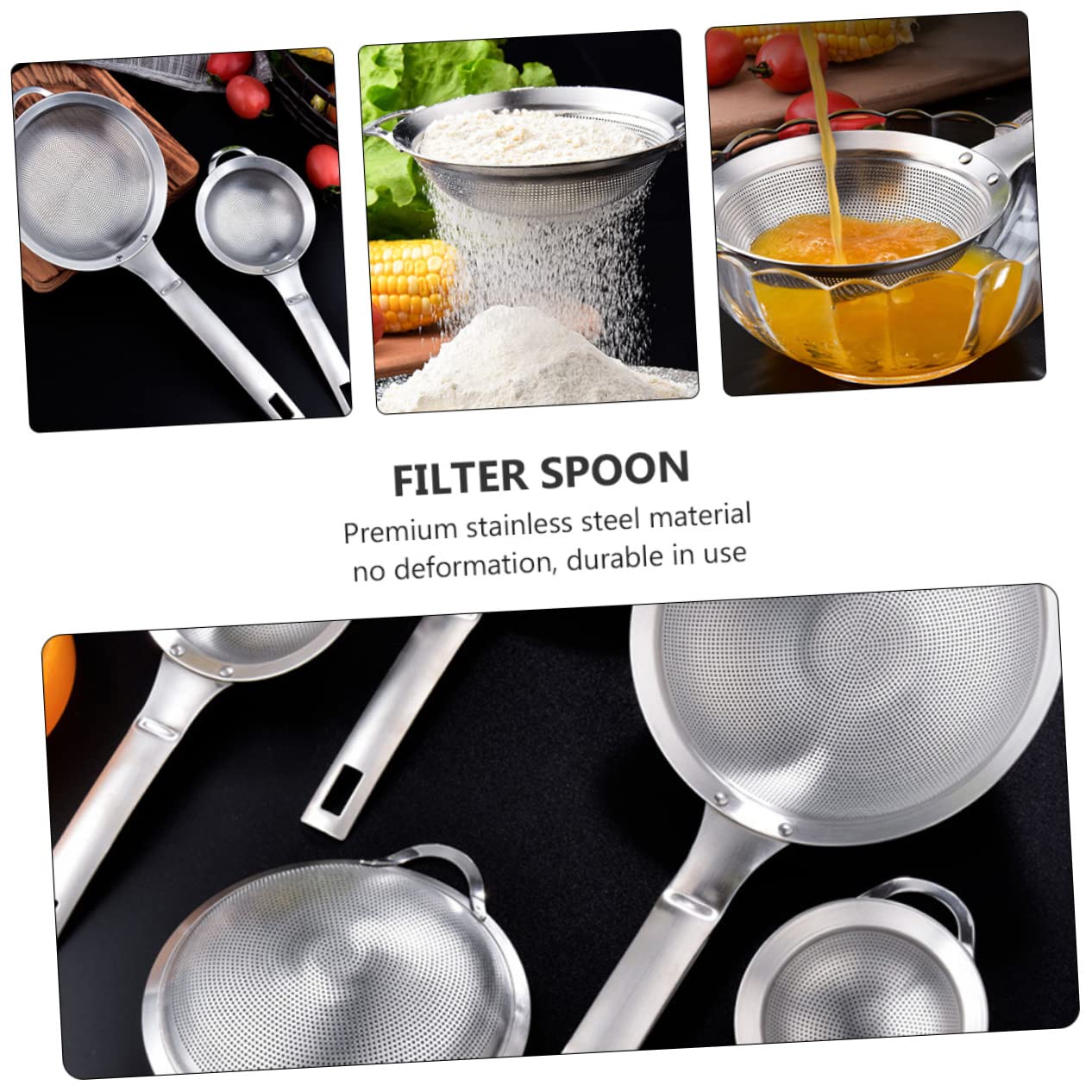 Filtre En Acier Inoxydable, Cuillère à Mailles Fines, Louche