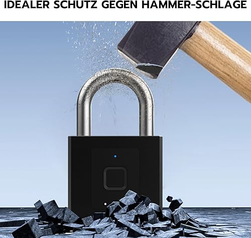 Miniatura 3 de Candado de combinación de candado de puerta bloqueo de bloqueo de bloqueo de bloqueo de aplicación de teléfono de huellas dactilares eLinkSmart -