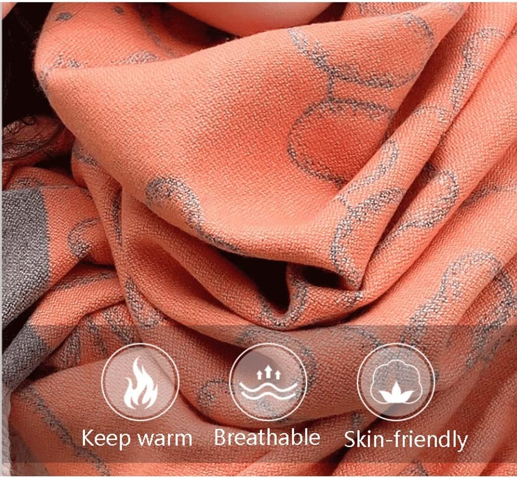Neu Kaschmirschal, süße kleine Bärenmusterschals, Warmer und Dicker weicher Schal, modischer Wickelschal für Damen, 200 * 68 cm Mehrweg