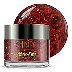 SNS Nail Dip Powder, Gelous Color Dipping Powder - Be My Valentine (Red/Cranberry, Glitter) - Long-Lasting Dip Nail Color Lasts 14 Days - Low-Odor & No UV Lamp Required - 1oz