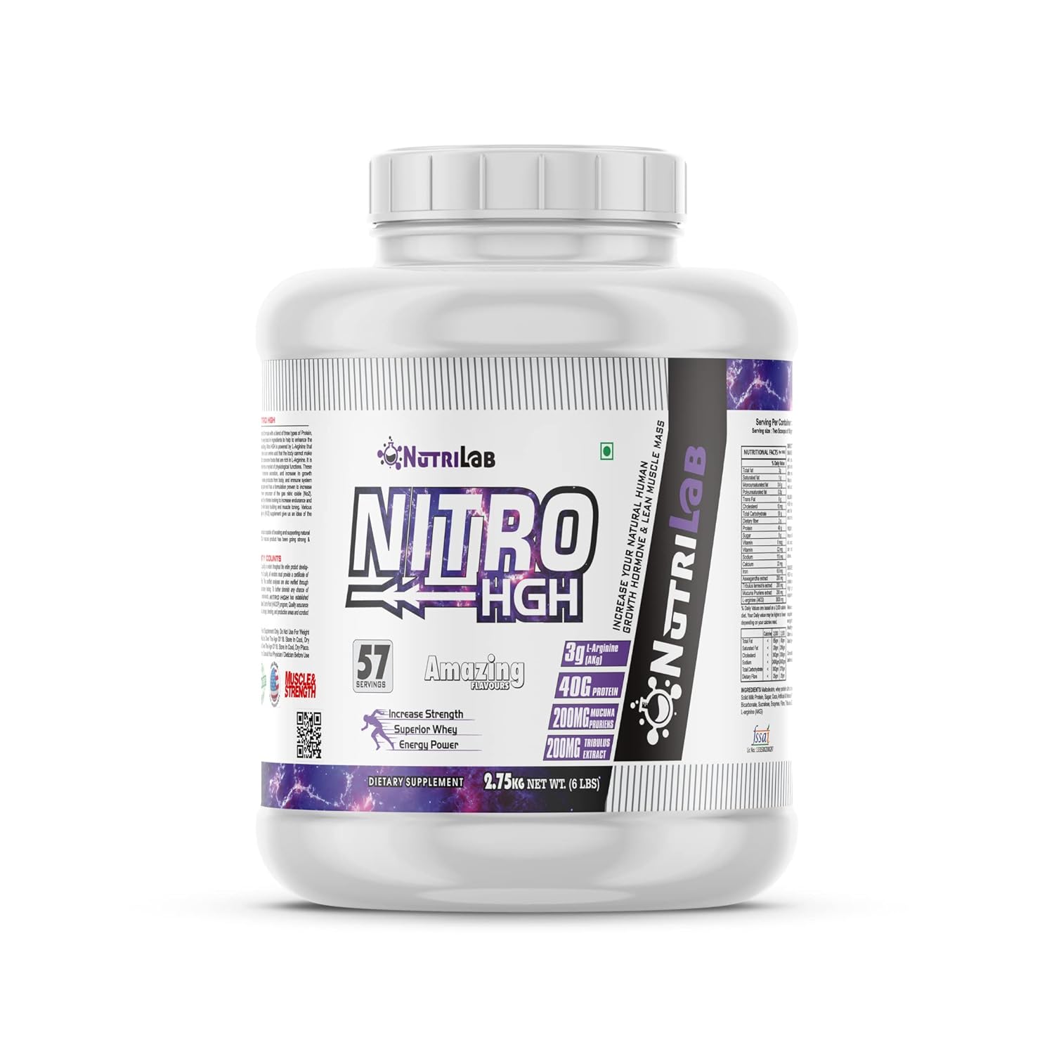 Nutrilab Nutrition Nitro Hgh 100 Whey Protein Powder Boosts