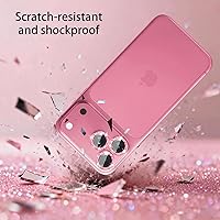 Vista 3 de Compatible con iPhone 12 Pro Max, protector de lente de cámara rosa, Apple iPhone 12 Pro Max, protector de lente con purpurina, accesorios