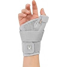 Thumb Brace and Wrist - Thumb Spica Splint for Arthritis Pain,Trigger Thumb Support,Carpal Tunnel Pain Relief, Tendonitis and Sprain StabilizerGray