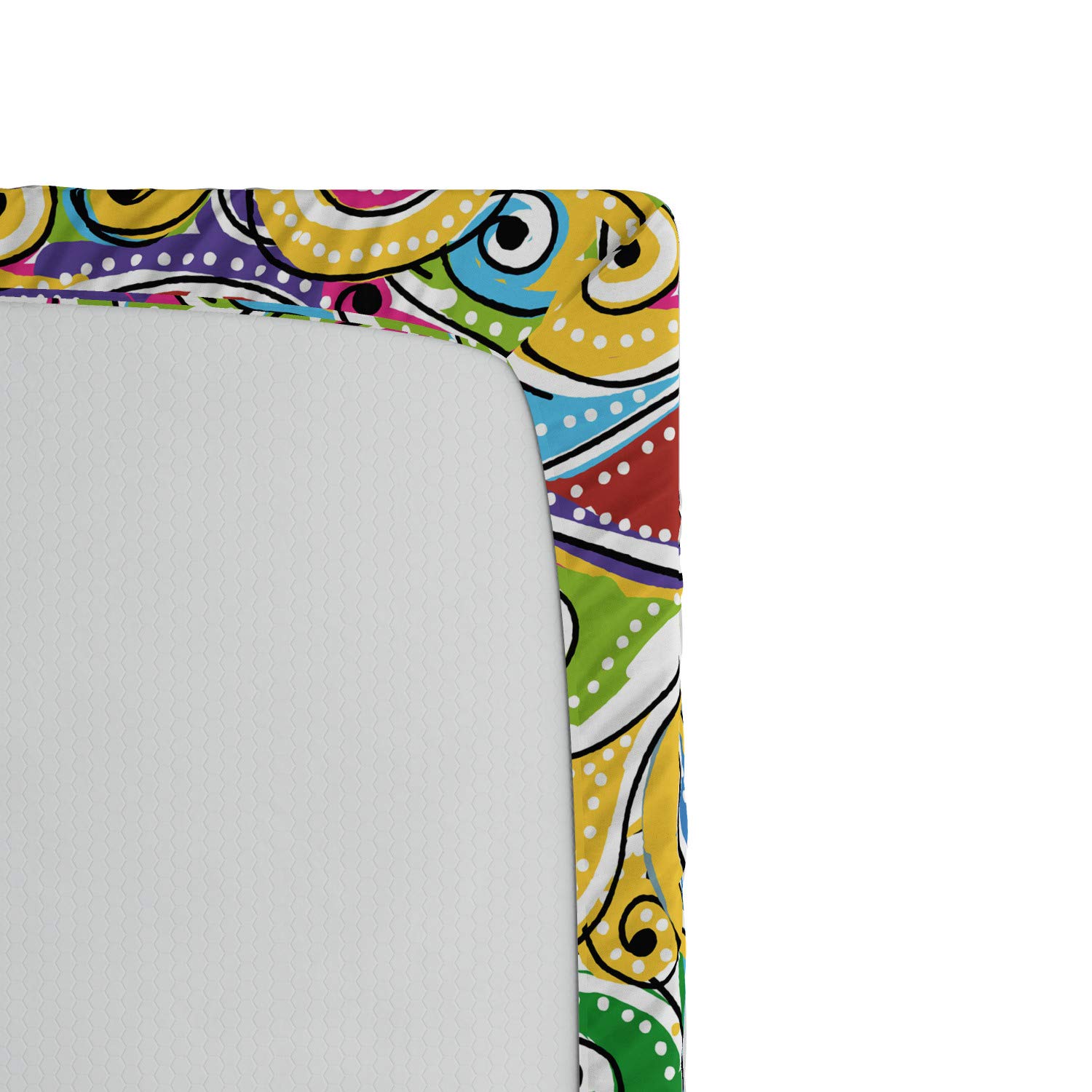 Lenzuolo Con Angoli ABAKUHAUS 90x200 Cm – Fantasia Funky Stars Per Camera Bambini – Microfibra Morbida Con Angoli Elasticizzati - 2