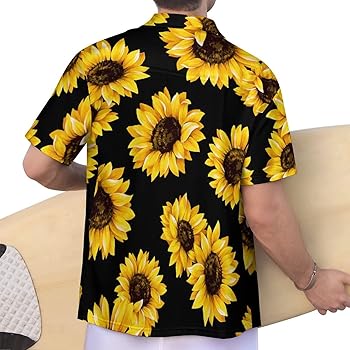 Amazon.com: Delerain Sunflower Shirt for Men Retro Big and