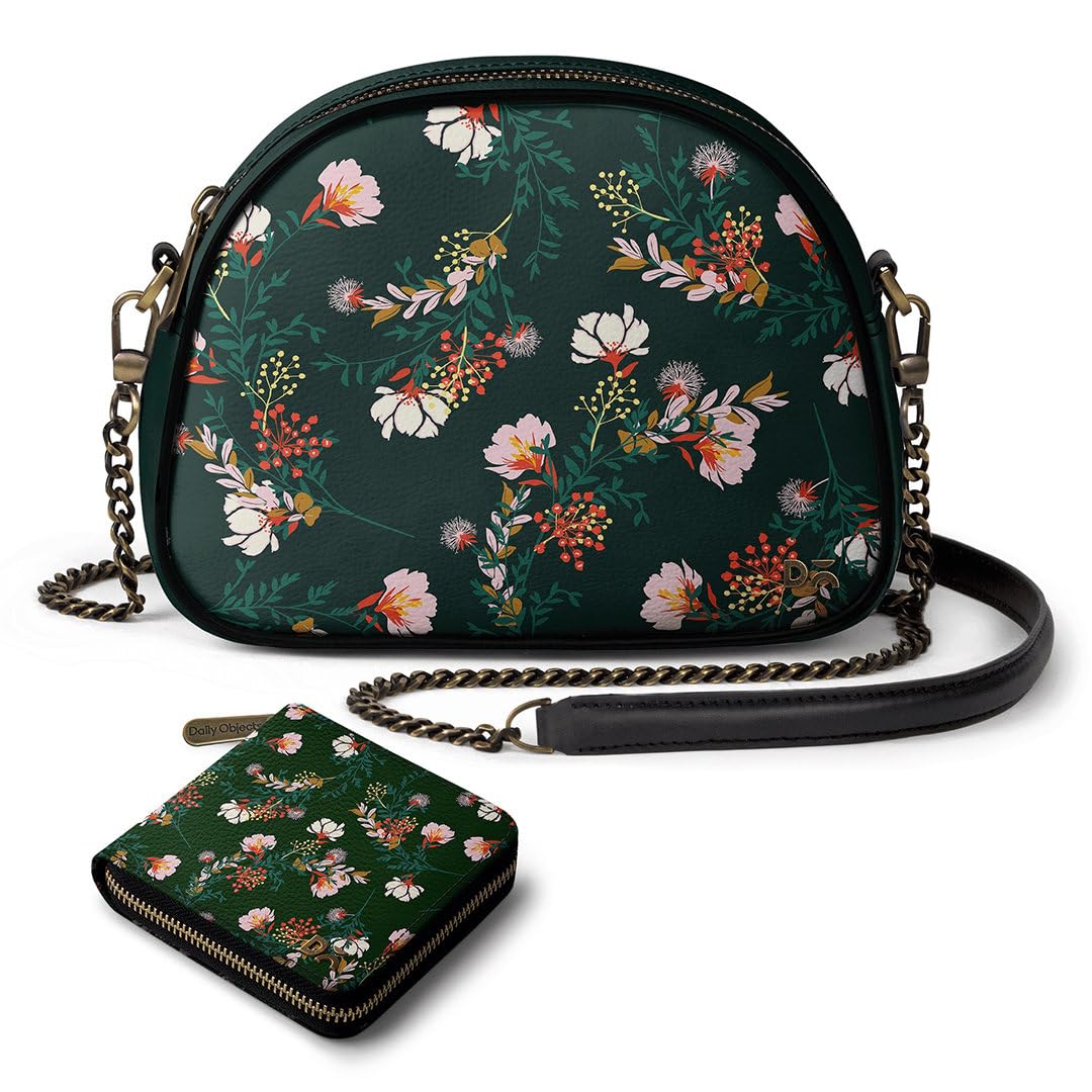 DailyObjects Arch Utility Sling Crossbody Bag For Women And Stylish Latest Zip Wallet Purse For Girls & Womens|Durable Vegan Leather|Ladies Bags|Mobile Sling Side Bag|Made In India(Combo),Multicolor (B0C5JS9BFG) Amazon Price History, Amazon Price Tracker